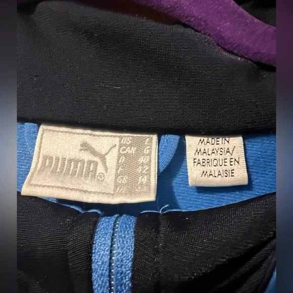 Puma Women’s Blue Track Jacket ASO Jessica Simpson Newlyweds Size Large Y2K - Picture 3 of 12